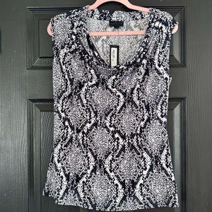 NWT Worthington Snakeskin Print Blouse Size Large